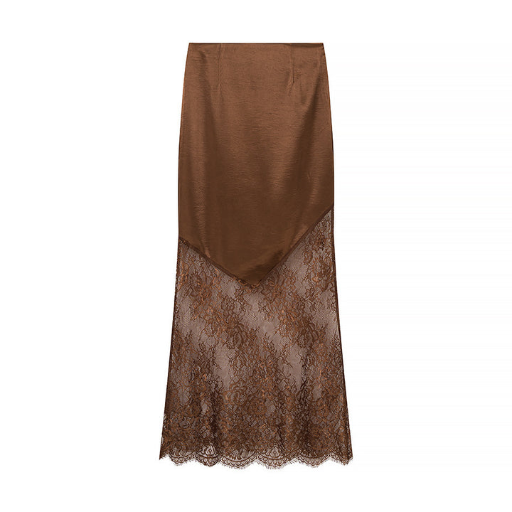 Kvinnors Elegant Maxi Kjol med Transparent Spets och Chic Satu Top Mirla-Eva Jonsson