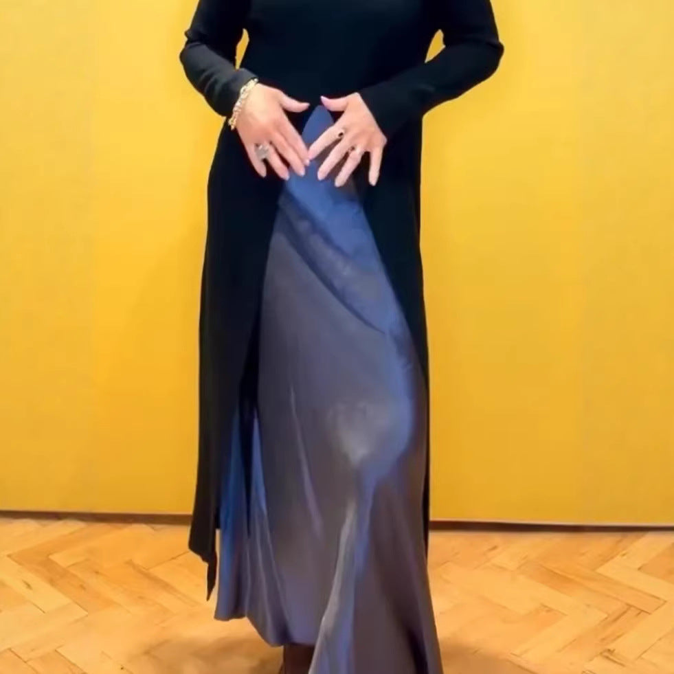 Kvinnors Elegant Maxi Klänning med Förtjust Sido Sprund Mirla-Eva Jonsson