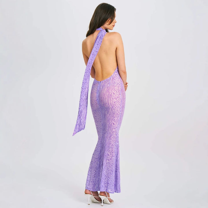 Kvinnors Elegant Wrap Klänning med Asymmetrisk Hals och Figurmarkering Skärning-Eva Jonsson