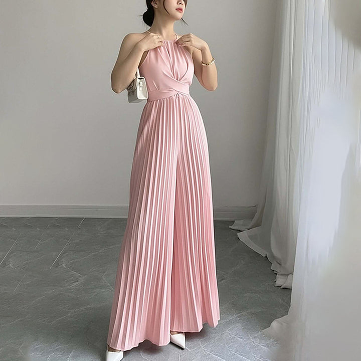 Kvinnors Fållad Byxdress med Djup Urringning och Skrädderi Mirla-Eva Jonsson