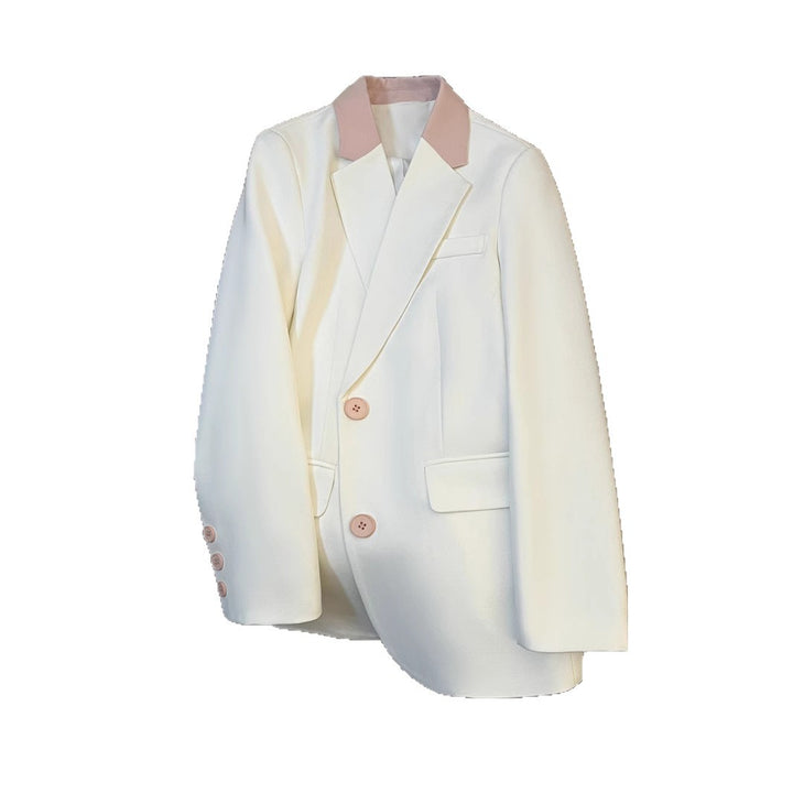 Kvinnors Fashionabel Blazer med Kontrasterande Krage Mirla-Eva Jonsson
