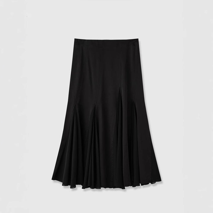 Kvinnors Flödande Maxi Kjol med Eleganta Fållar-Eva Jonsson