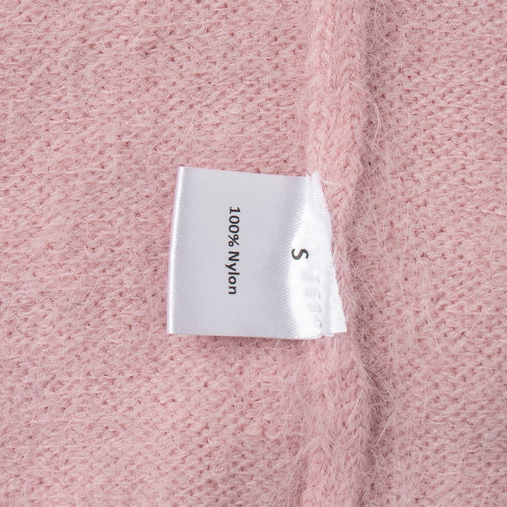 Kvinnors Fluffig Stickad Tröja gjord av 100% Nylon med Avslappnad Passform Mirla-Eva Jonsson