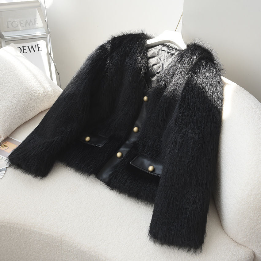 Kvinnors Fuzzy Fur Jacka Mirla-Eva Jonsson