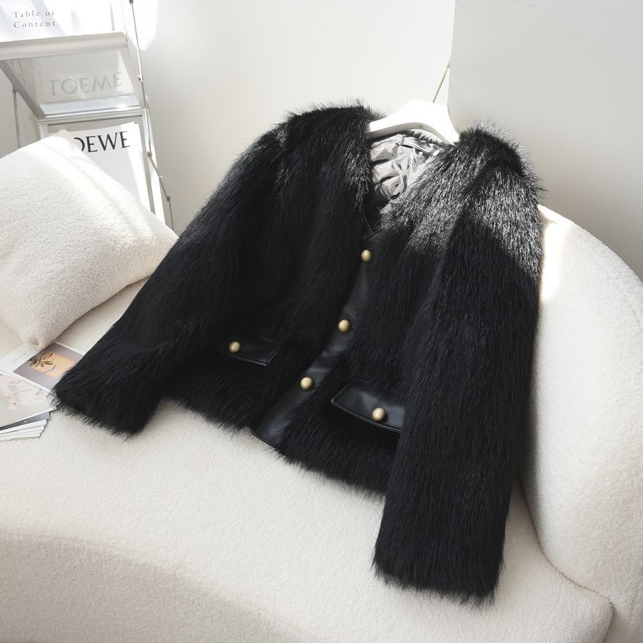 Kvinnors Fuzzy Fur Jacka Mirla-Eva Jonsson