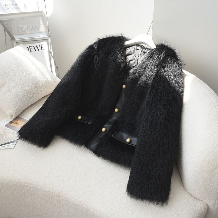 Kvinnors Fuzzy Fur Jacka Mirla-Eva Jonsson