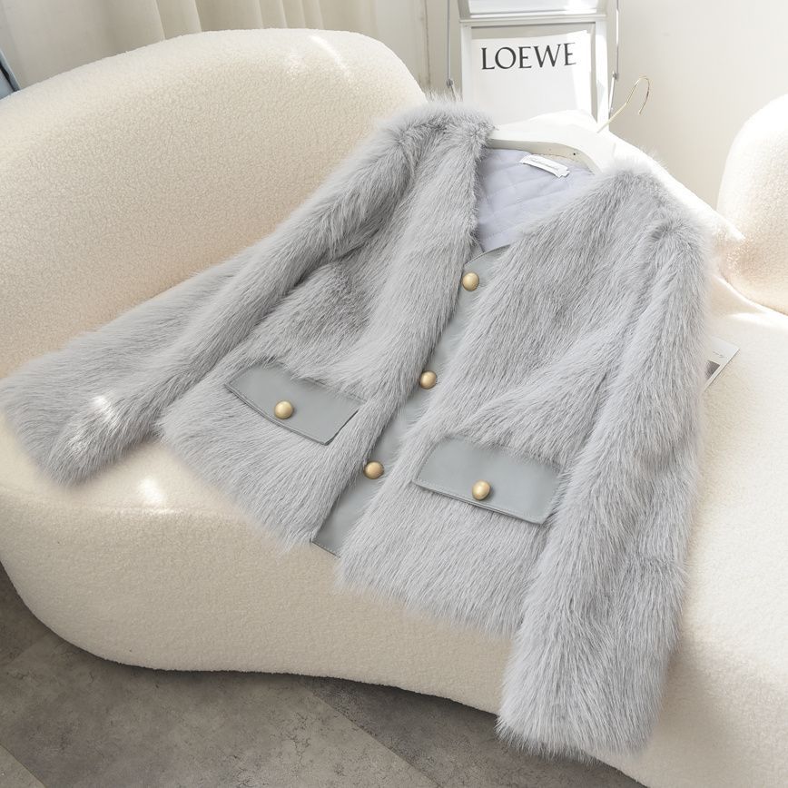 Kvinnors Fuzzy Fur Jacka Mirla-Eva Jonsson