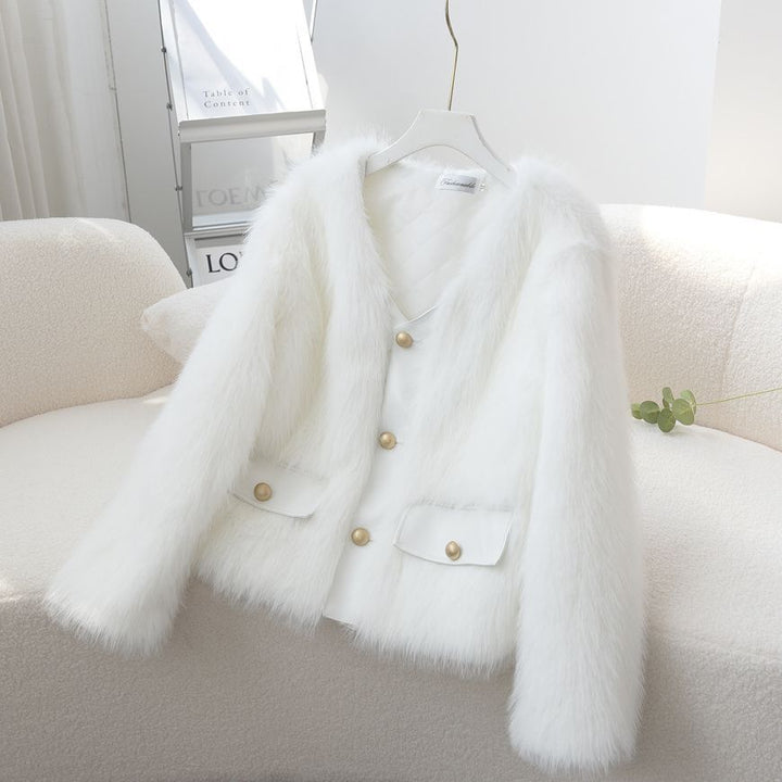 Kvinnors Fuzzy Fur Jacka Mirla-Eva Jonsson