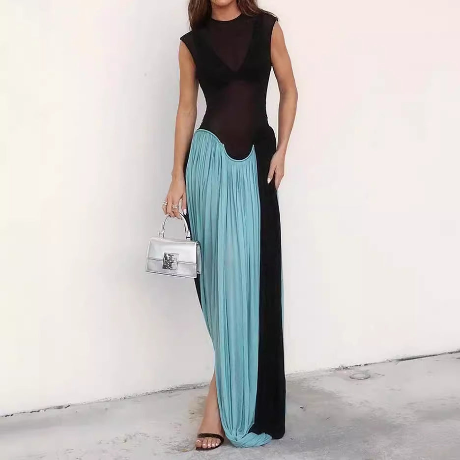 Kvinnors Glamorous Maxi Klänning med Knutdesign och Hög Slits Mirla-Eva Jonsson