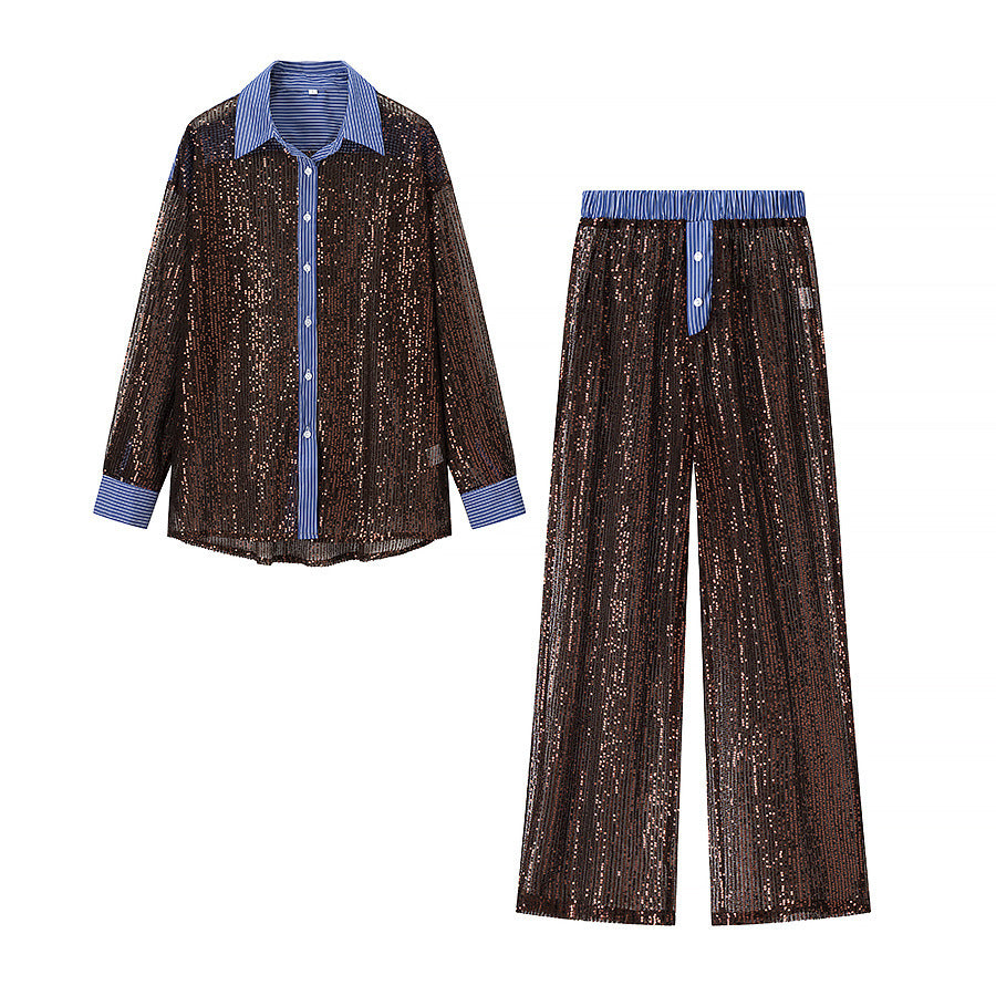 Kvinnors Glamorous Pyjamasset med Paljetter Mirla-Eva Jonsson