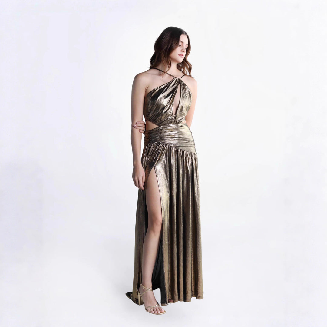 Kvinnors Glamorous Wrap Dress med en asymmetrisk silhuett och eleganta utskärningar-Eva Jonsson