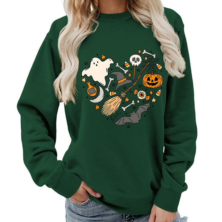 Kvinnors Halloween Sweatshirt med Kreativ Design Mirla-Eva Jonsson