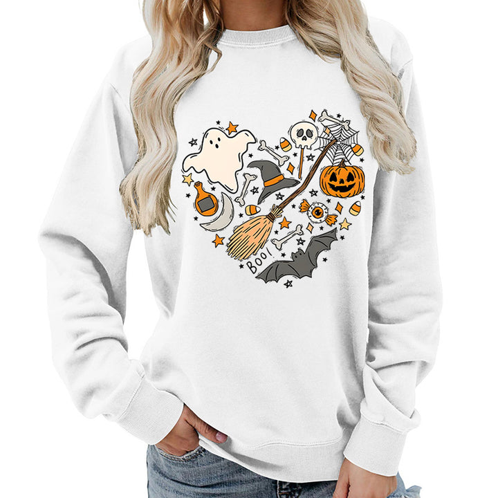 Kvinnors Halloween Sweatshirt med Kreativ Design Mirla-Eva Jonsson