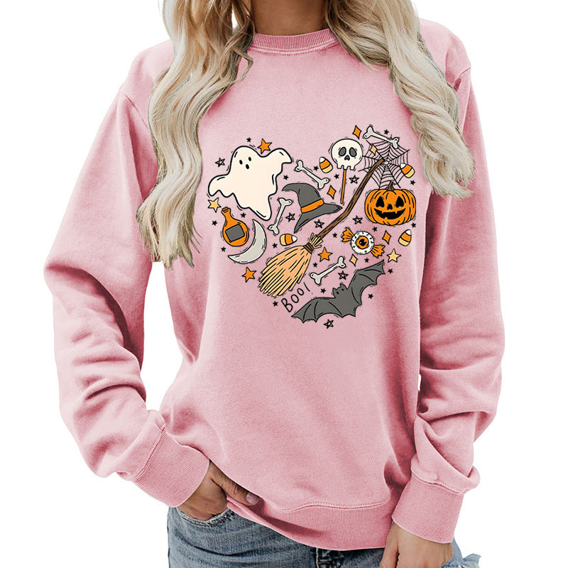 Kvinnors Halloween Sweatshirt med Kreativ Design Mirla-Eva Jonsson