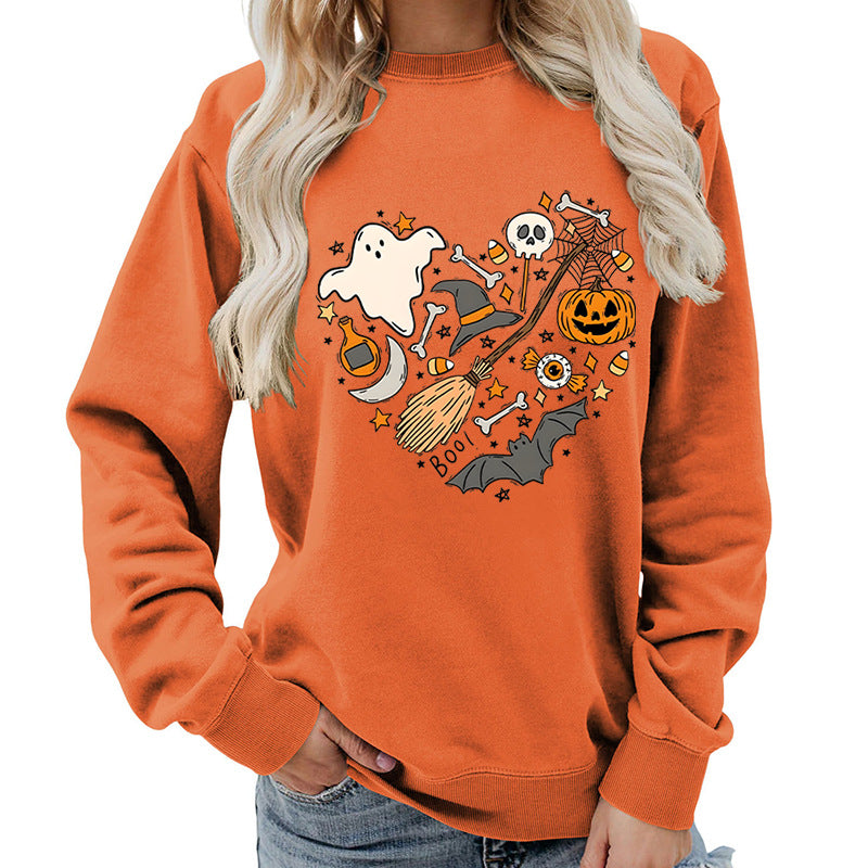 Kvinnors Halloween Sweatshirt med Kreativ Design Mirla-Eva Jonsson