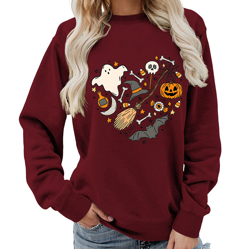 Kvinnors Halloween Sweatshirt med Kreativ Design Mirla-Eva Jonsson