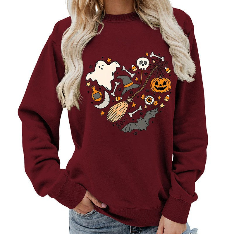 Kvinnors Halloween Sweatshirt med Kreativ Design Mirla-Eva Jonsson