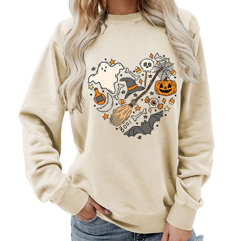 Kvinnors Halloween Sweatshirt med Kreativ Design Mirla-Eva Jonsson