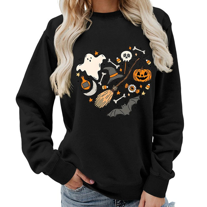 Kvinnors Halloween Sweatshirt med Kreativ Design Mirla-Eva Jonsson