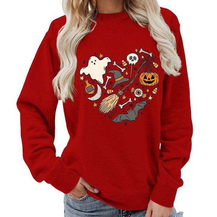 Kvinnors Halloween Sweatshirt med Kreativ Design Mirla-Eva Jonsson