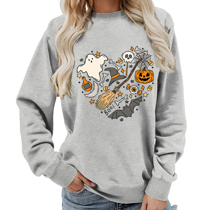 Kvinnors Halloween Sweatshirt med Kreativ Design Mirla-Eva Jonsson