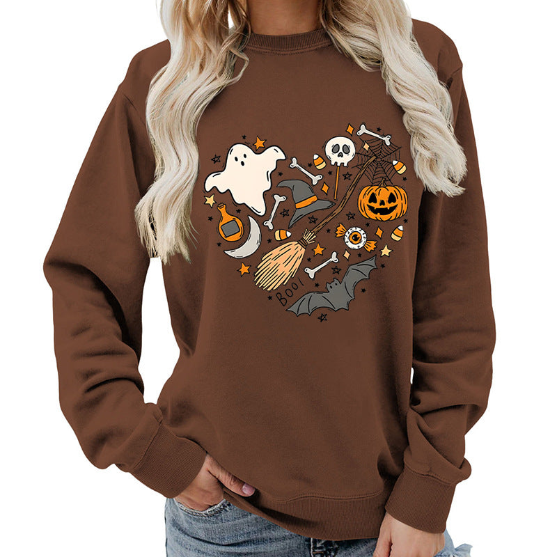 Kvinnors Halloween Sweatshirt med Kreativ Design Mirla-Eva Jonsson