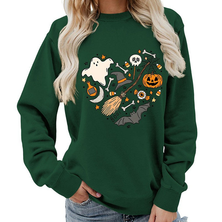Kvinnors Halloween Sweatshirt med Kreativ Design Mirla-Eva Jonsson