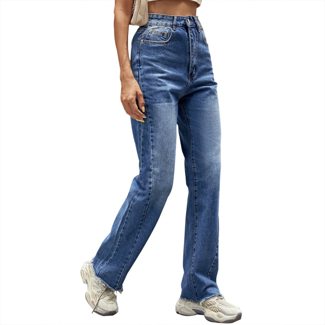 Kvinnors Högmidjade Je jeans i klassisk skärning med avslappnad bootcut Mirla-Eva Jonsson