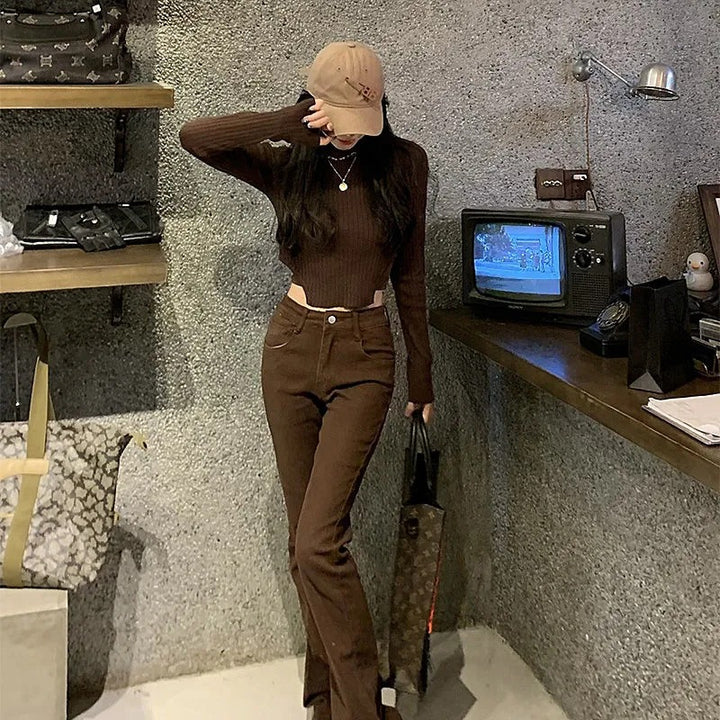 Kvinnors Högmidjade Slim Fit Jeans Mirla-Eva Jonsson