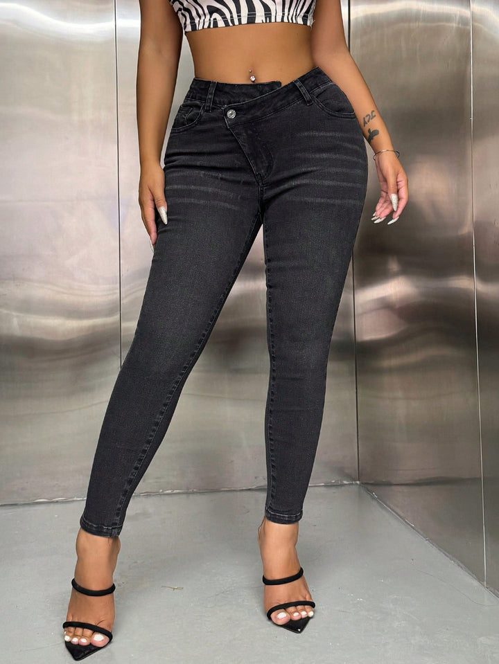 Kvinnors Högmidjade Tights Jeans Mirla-Eva Jonsson
