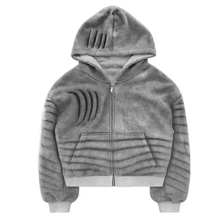Kvinnors Hoodie-jacka med trendig gradient och praktisk dragkedja Mirla-Eva Jonsson