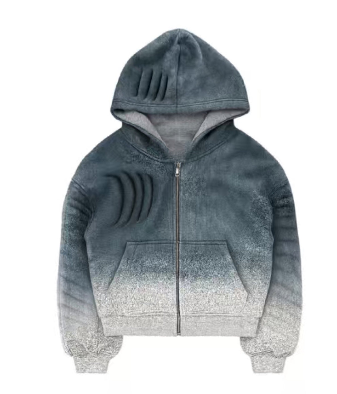 Kvinnors Hoodie-jacka med trendig gradient och praktisk dragkedja Mirla-Eva Jonsson
