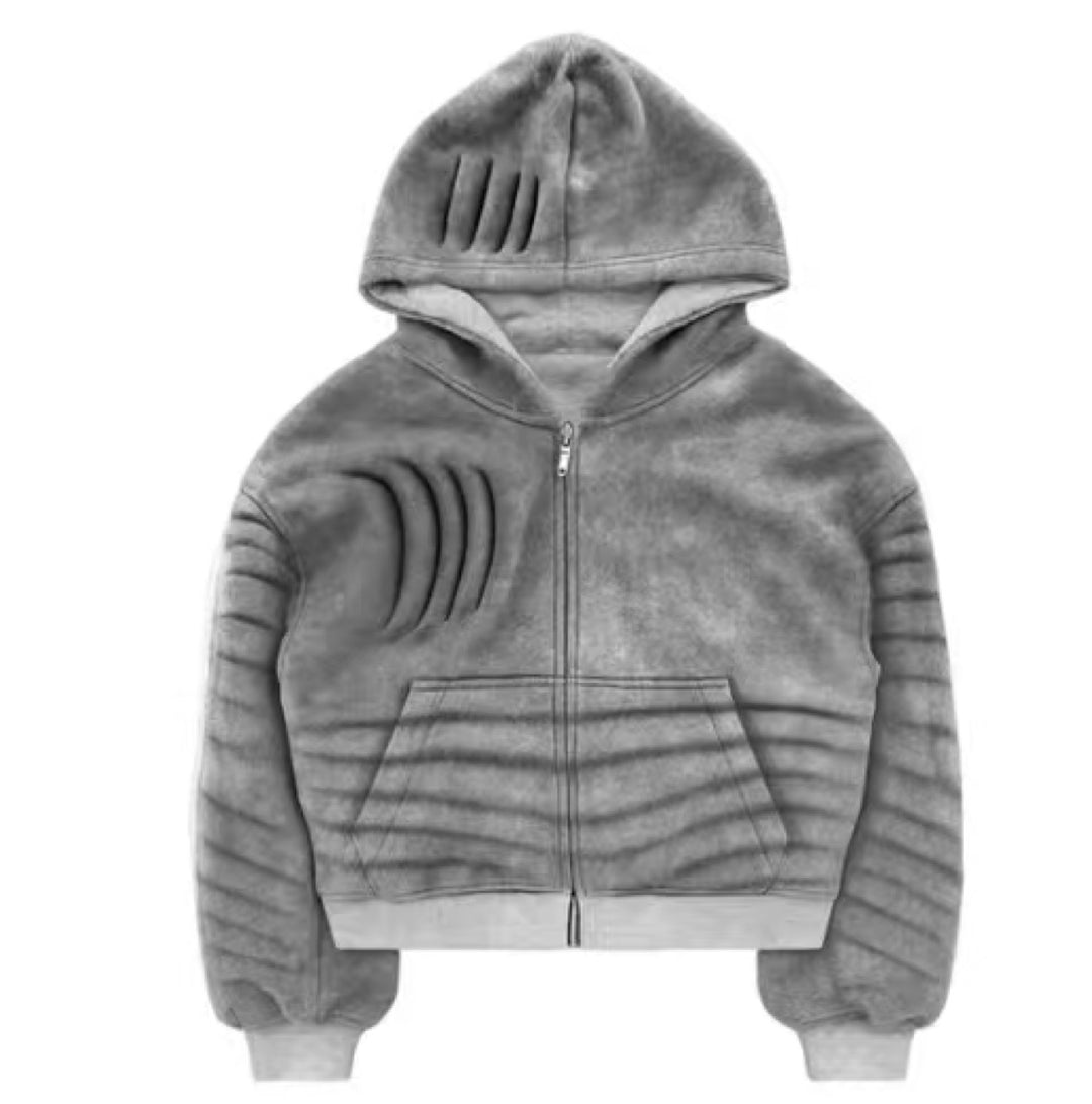 Kvinnors Hoodie-jacka med trendig gradient och praktisk dragkedja Mirla-Eva Jonsson