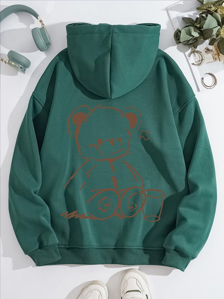 Kvinnors Hoodie med Avslappnad Björn Design Mirla-Eva Jonsson