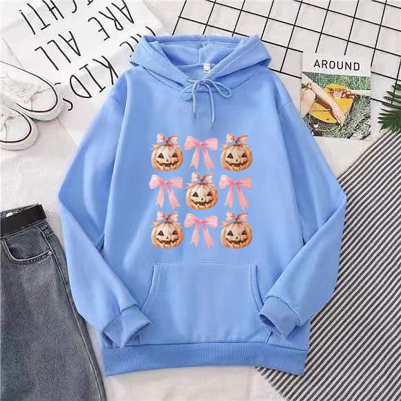 Kvinnors Hoodie med Glatt Pumpa Design Mirla-Eva Jonsson