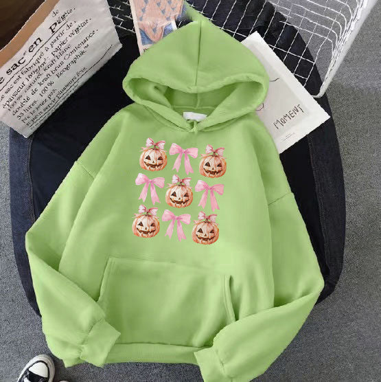 Kvinnors Hoodie med Glatt Pumpa Design Mirla-Eva Jonsson