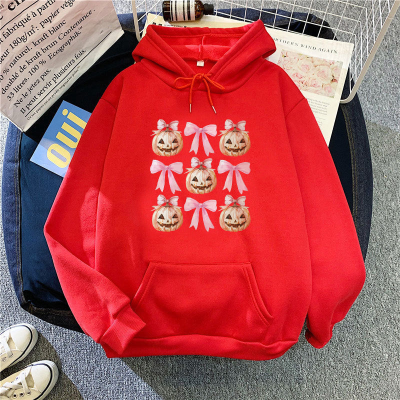 Kvinnors Hoodie med Glatt Pumpa Design Mirla-Eva Jonsson