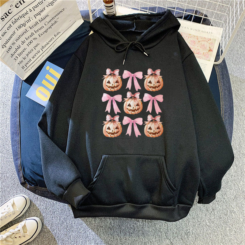 Kvinnors Hoodie med Glatt Pumpa Design Mirla-Eva Jonsson