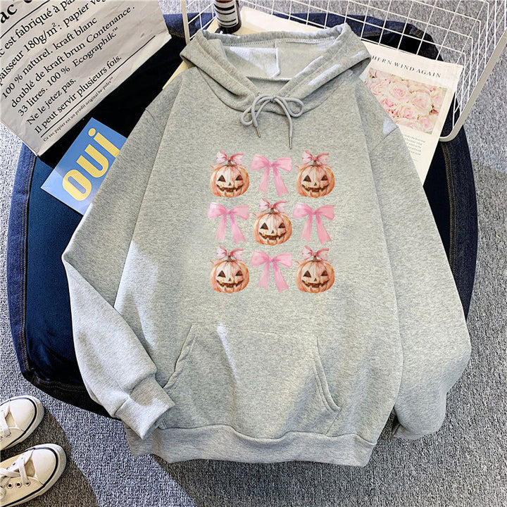 Kvinnors Hoodie med Glatt Pumpa Design Mirla-Eva Jonsson