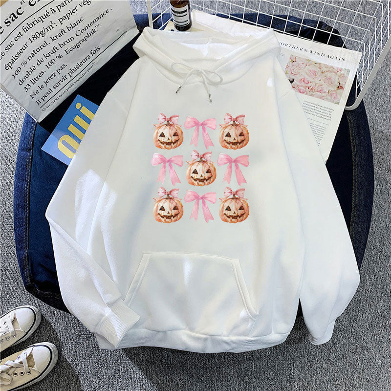 Kvinnors Hoodie med Glatt Pumpa Design Mirla-Eva Jonsson