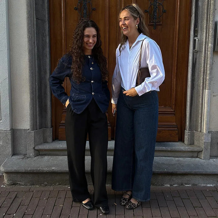 Kvinnors Mode Jeans Blazer Jacka Mirla-Eva Jonsson