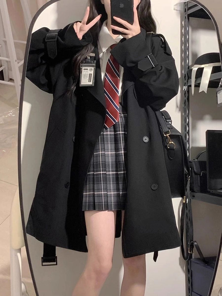 Kvinnors Moderiktiga Trench Coat med Oversized Skärning Mirla-Eva Jonsson