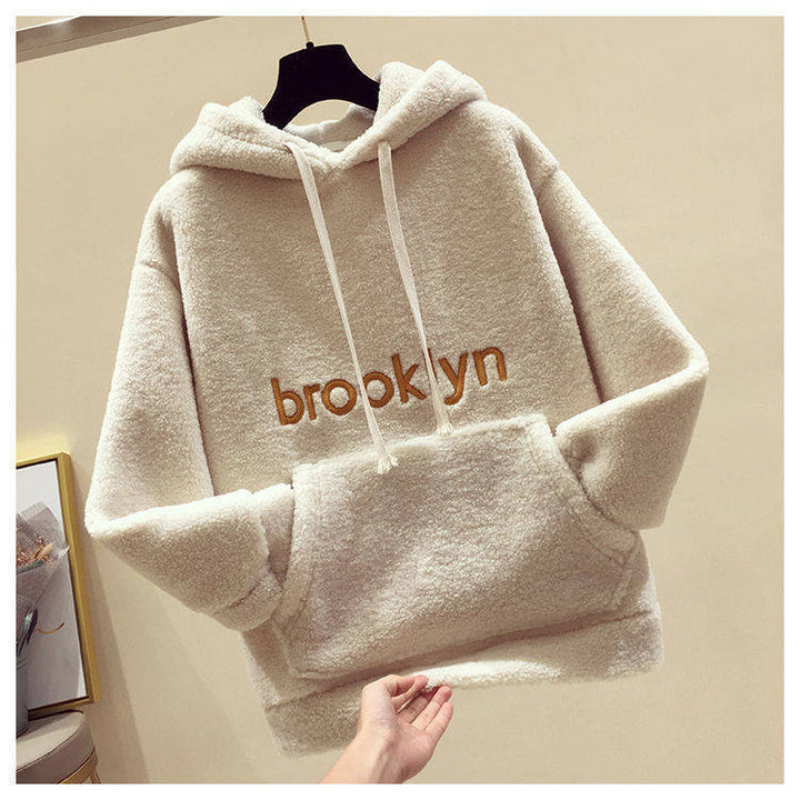 Kvinnors Mysfleece Hoodie med Känguruficka Mirla-Eva Jonsson