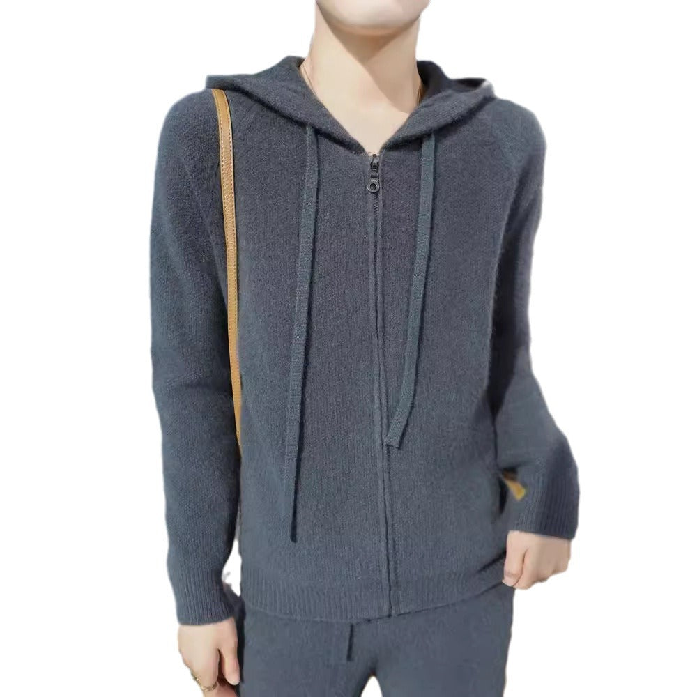 Kvinnors Mysig Hoodie Jacka med Mjuk Material och Dragkedja Mirla-Eva Jonsson