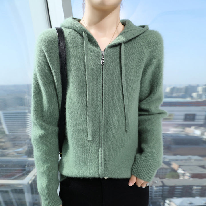 Kvinnors Mysig Hoodie Jacka med Mjuk Material och Dragkedja Mirla-Eva Jonsson