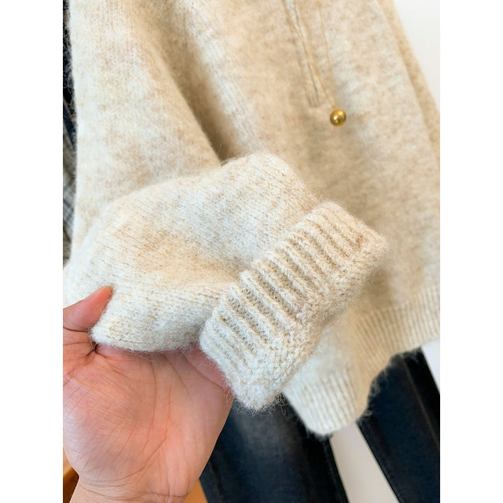 Kvinnors Mysig Hoodie med Halv Dragkedja och Känguru Ficka Mirla-Eva Jonsson