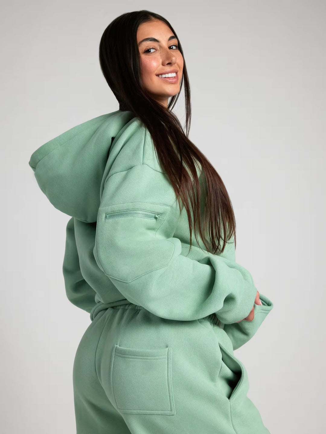 Kvinnors Mysig Hoodie med Inbyggd Sömndroid Mirla-Eva Jonsson