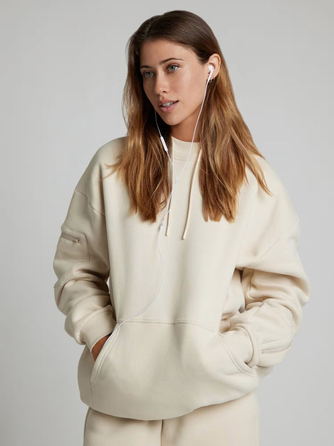 Kvinnors Mysig Hoodie med Integrerad Sömnpärm Mirla-Eva Jonsson