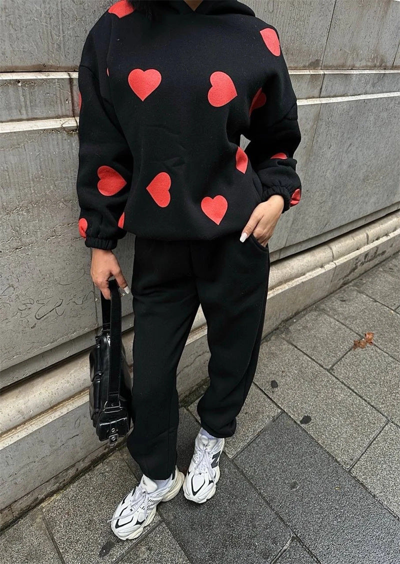 Kvinnors Mysig Huvtröja och Joggingbyxor Set Mirla-Eva Jonsson