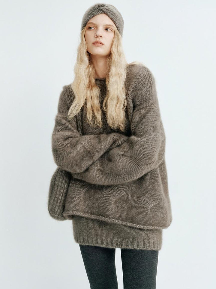 Kvinnors Mysig Oversized Tröja gjord av Mohair Mirla-Eva Jonsson